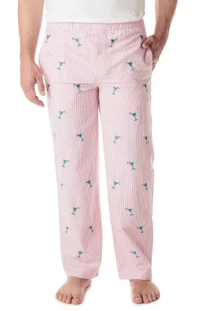 Sleeper Pant Oxford Red Stripe with Martini Candy Cane