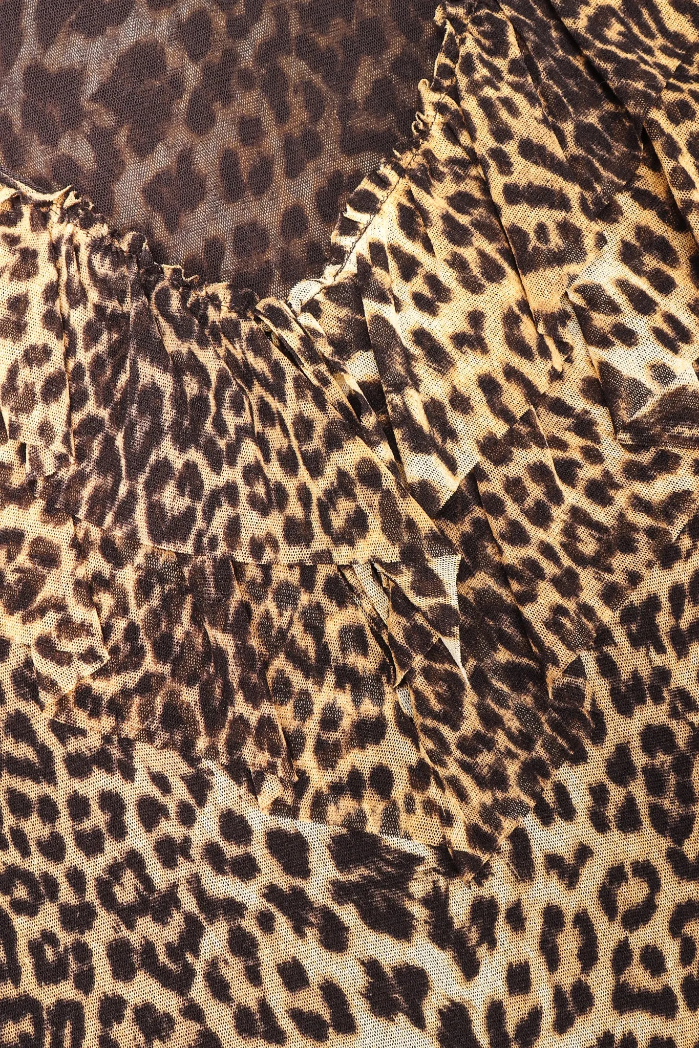 Soleil Leopard Mesh Minidress Tunic