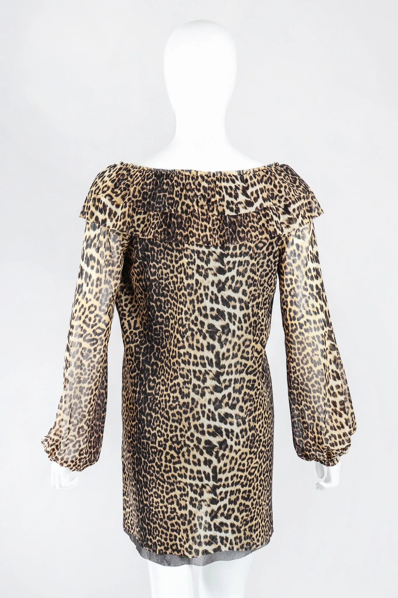 Soleil Leopard Mesh Minidress Tunic