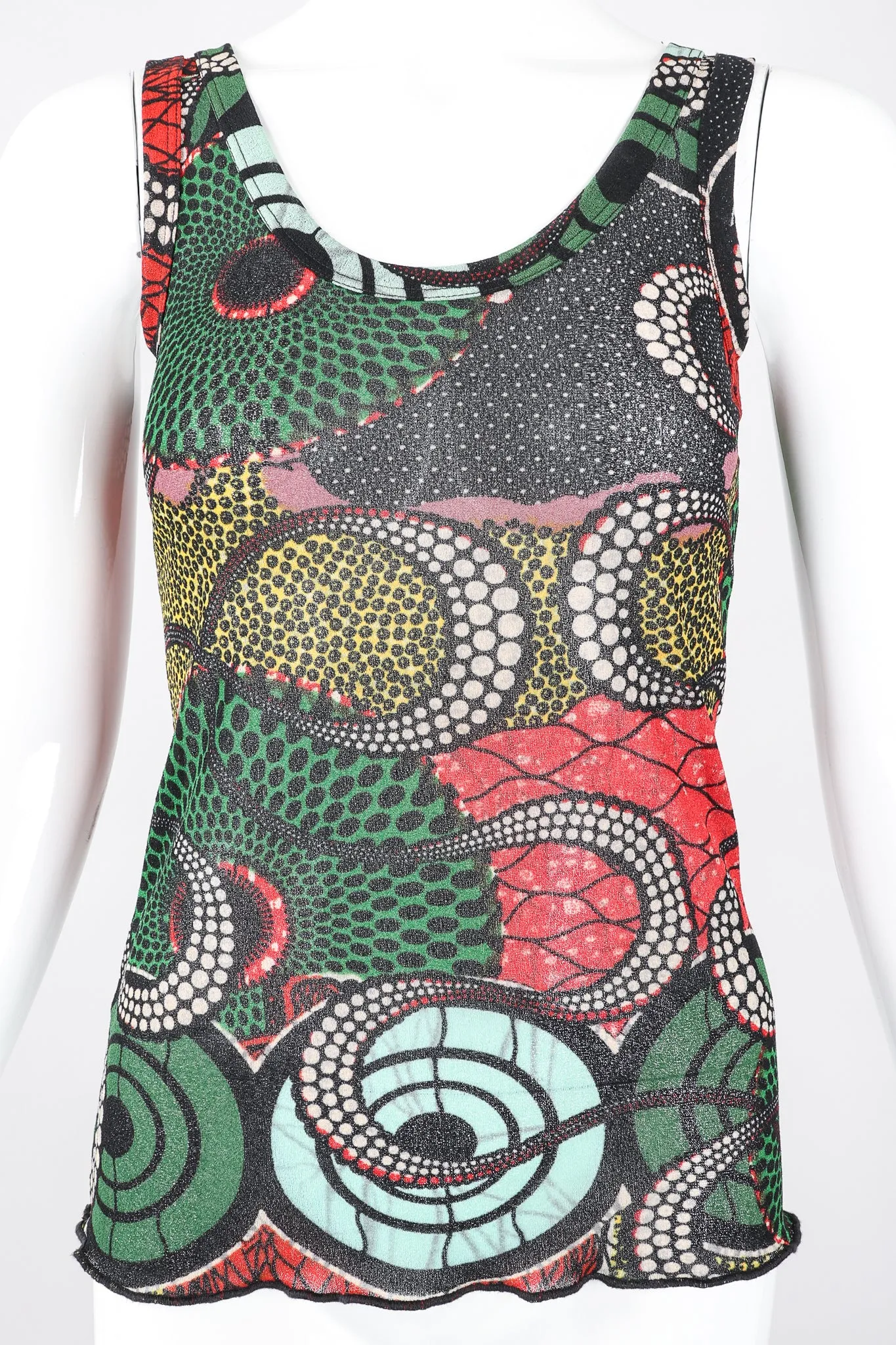 Soleil Wax Print Mesh Tank
