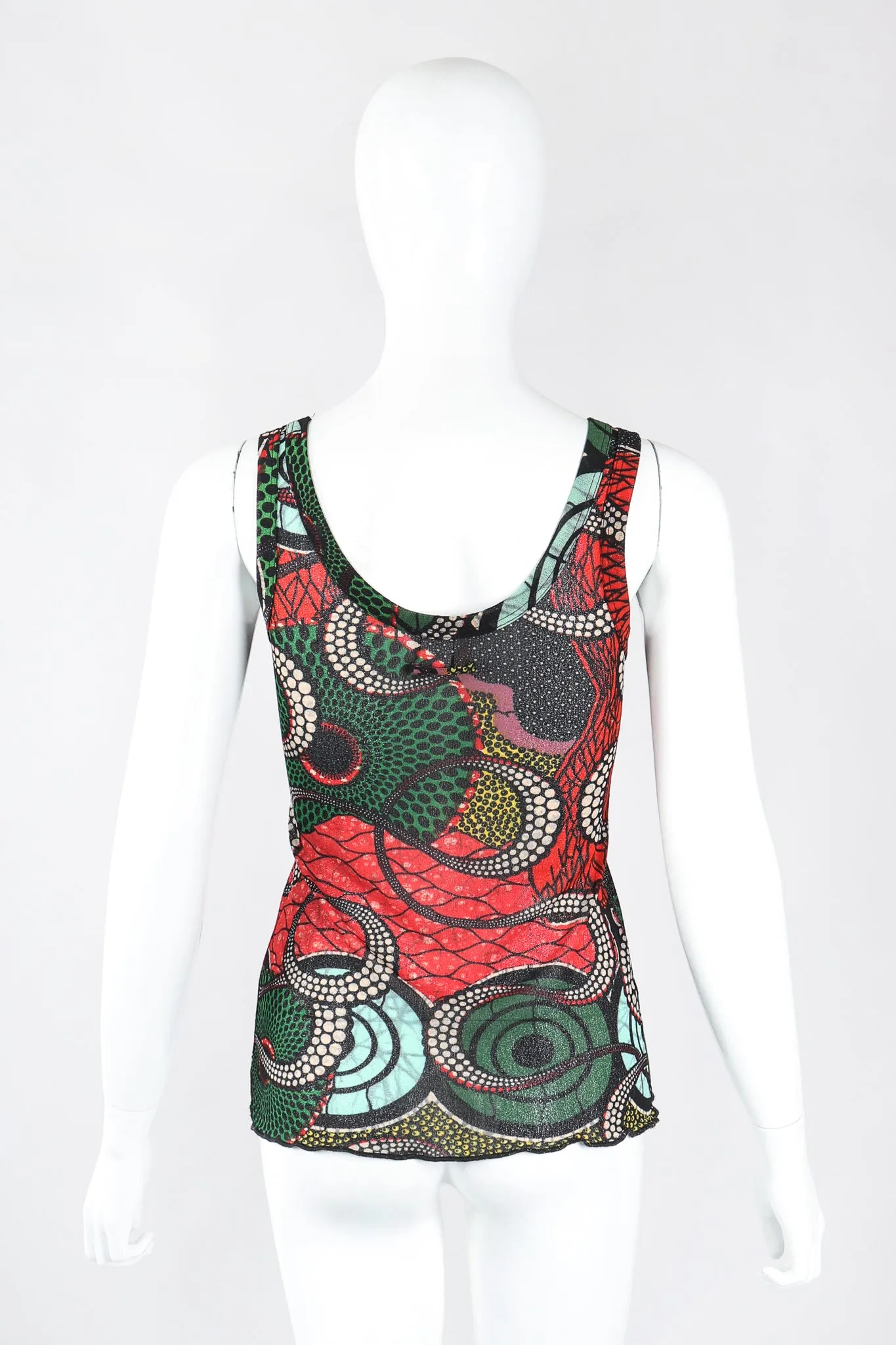 Soleil Wax Print Mesh Tank