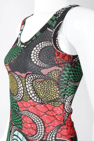 Soleil Wax Print Mesh Tank