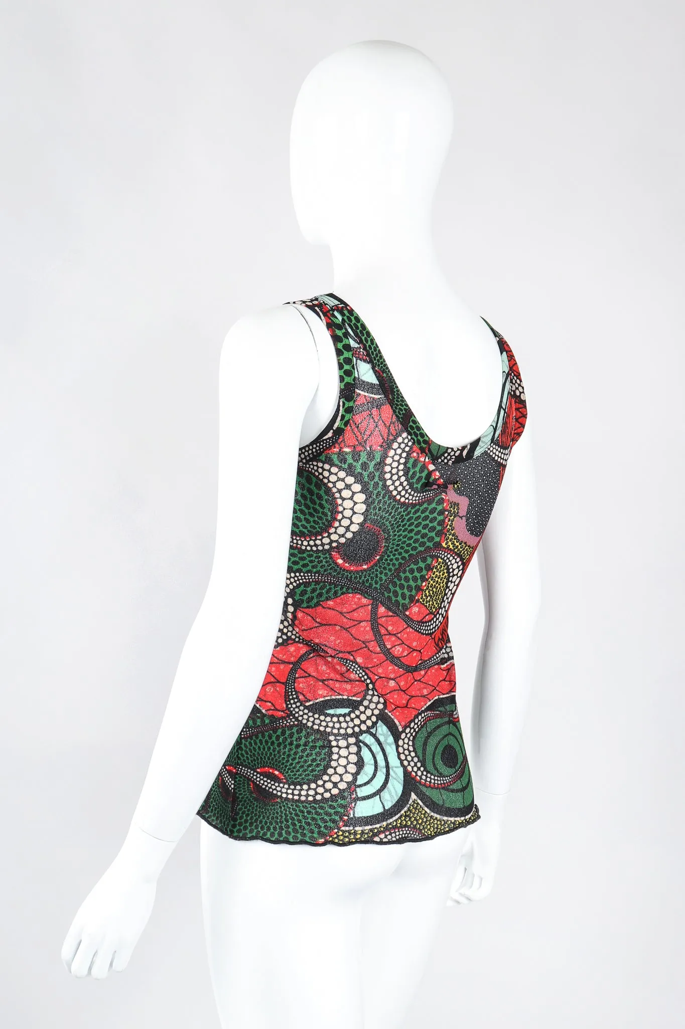 Soleil Wax Print Mesh Tank