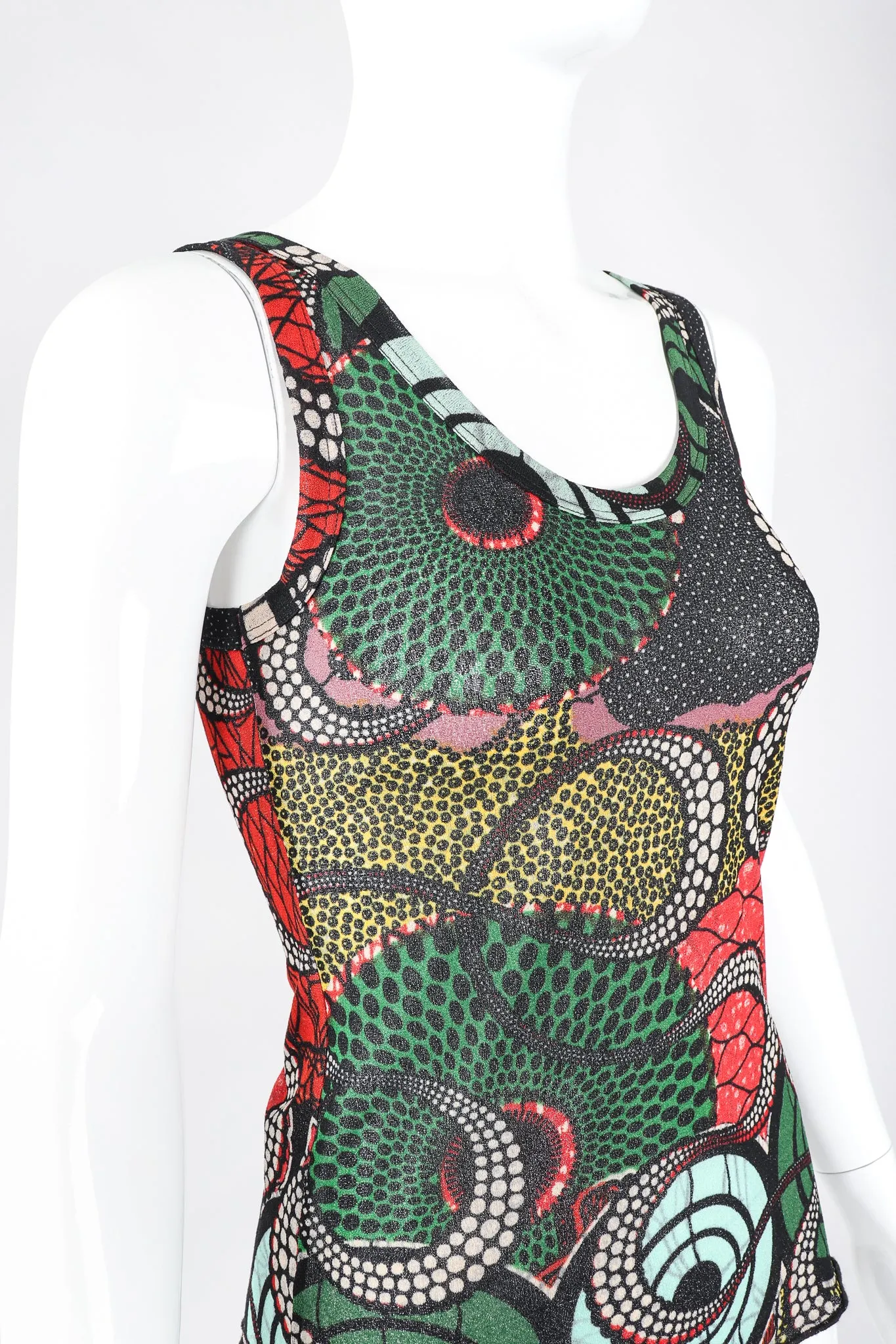 Soleil Wax Print Mesh Tank