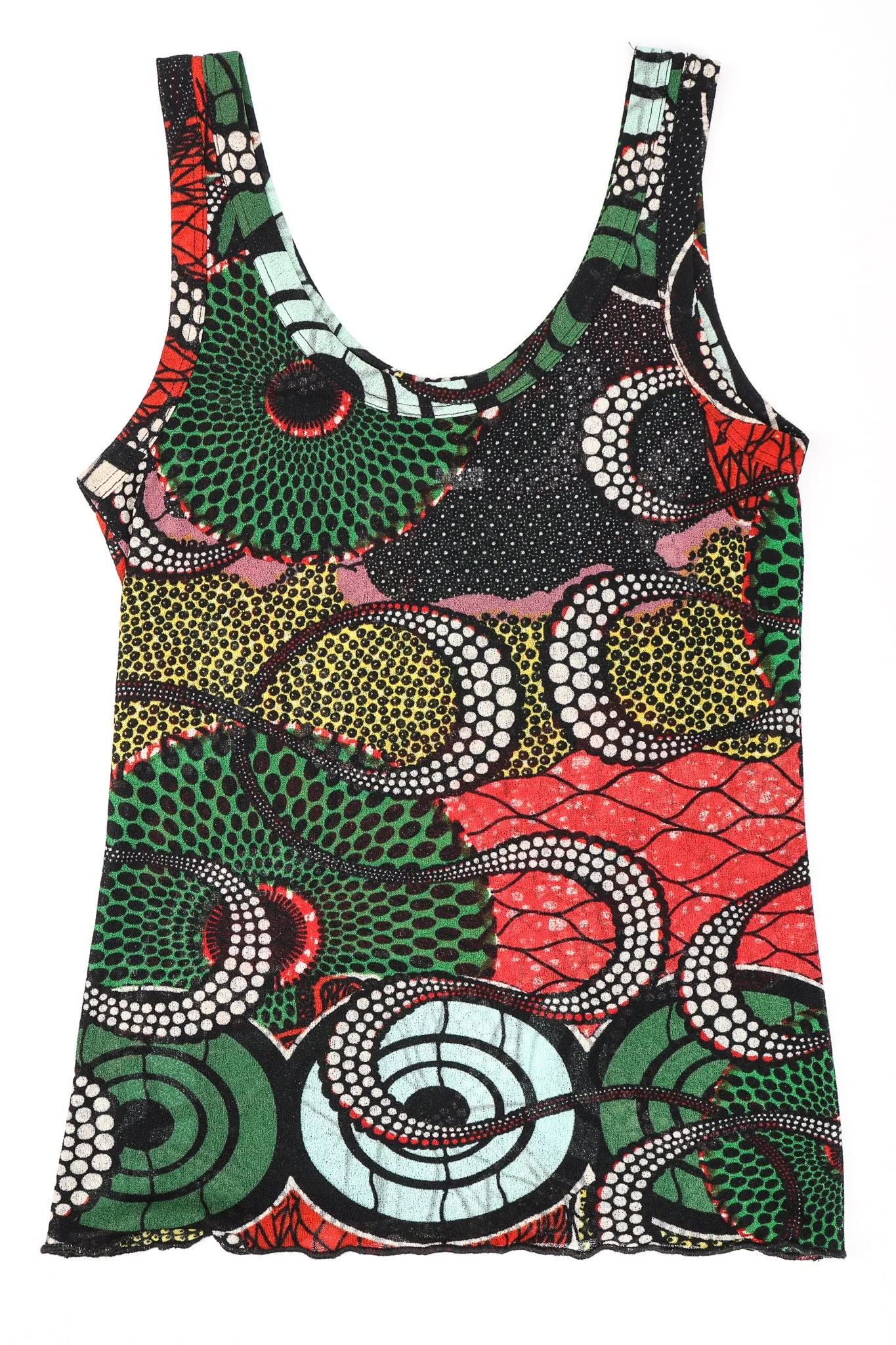 Soleil Wax Print Mesh Tank