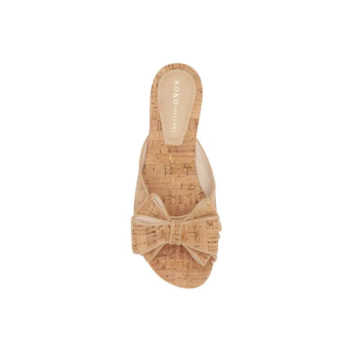 The Bow Slide Sandal in Cork