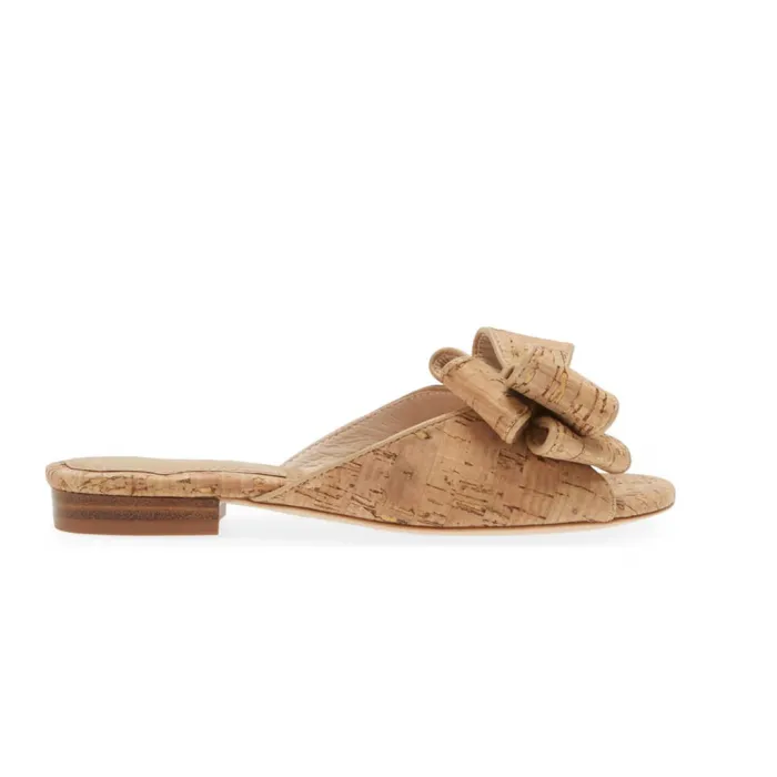 The Bow Slide Sandal in Cork