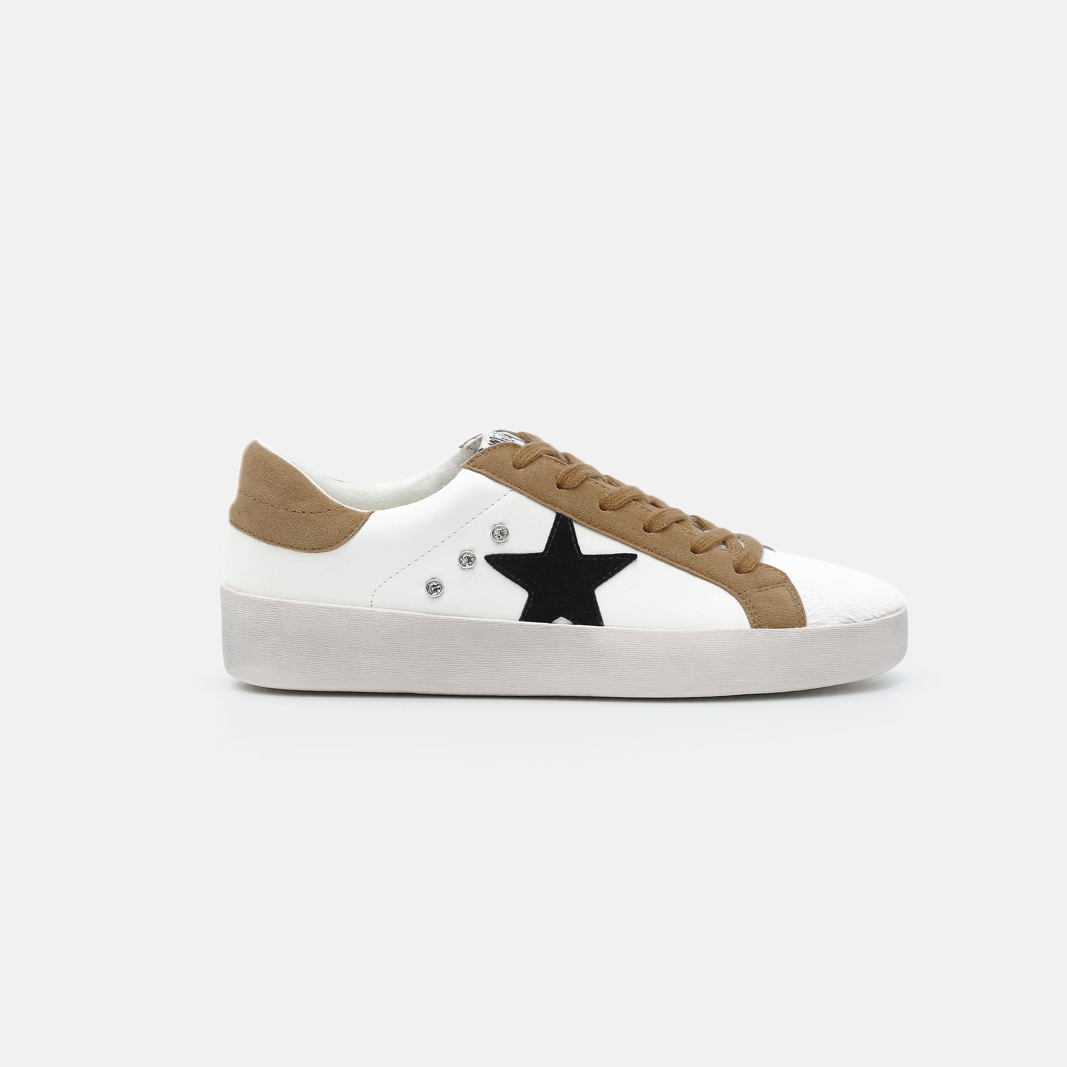 The Brady Star Accented Leather Slip On Sneakers