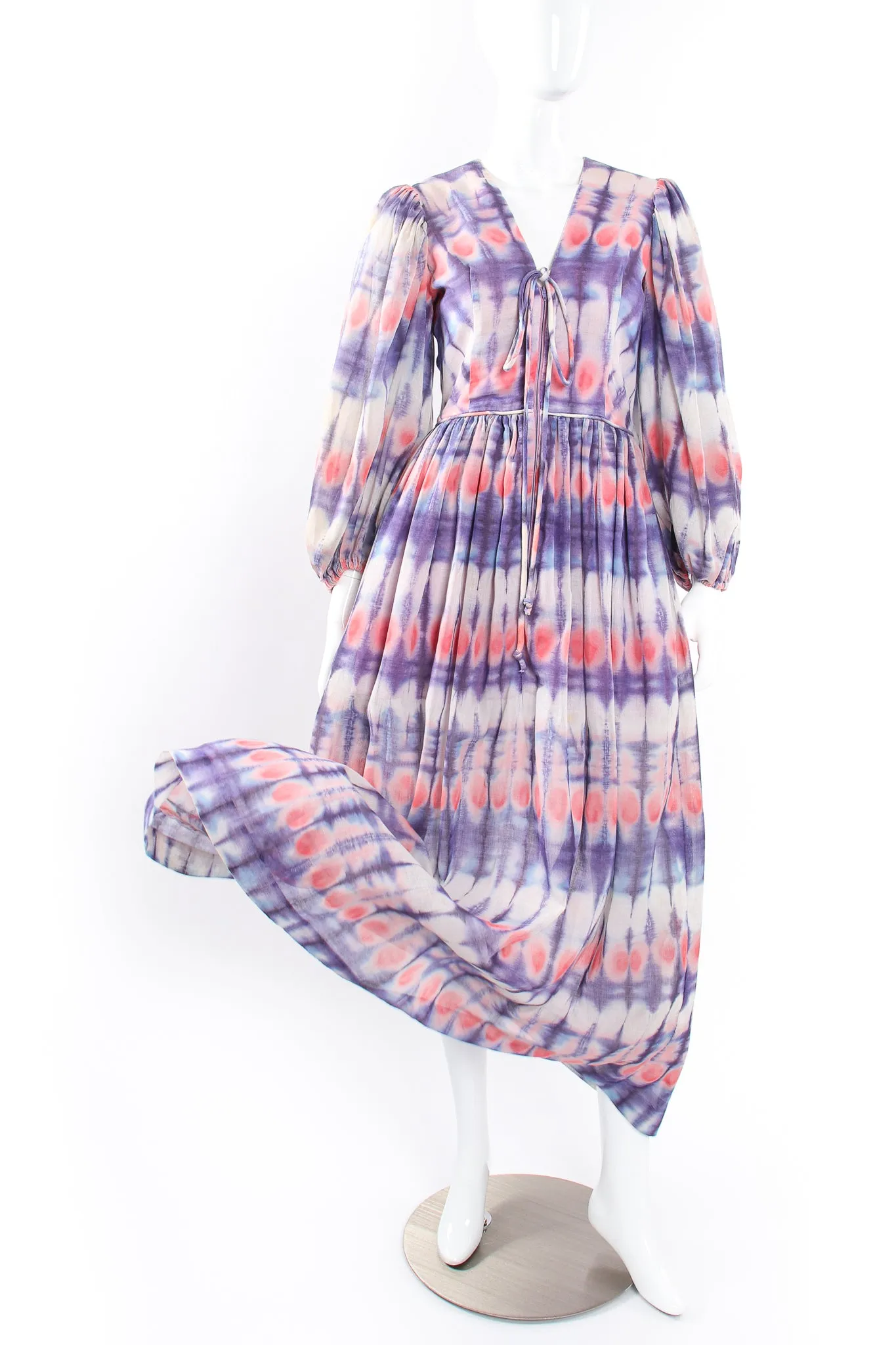 Tie Dye Balloon Sleeve Dress