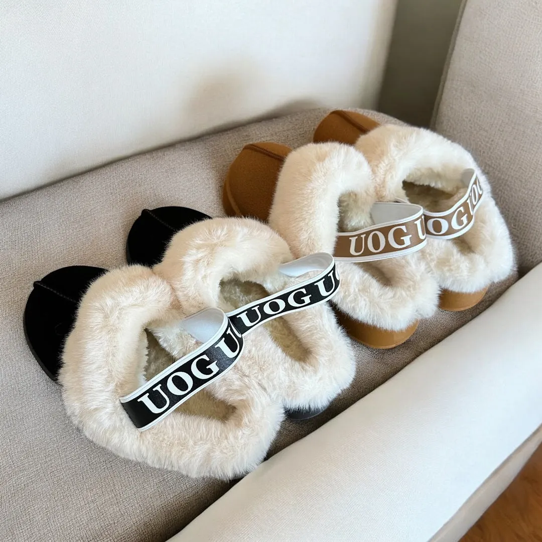 Uog Cozy Plush Fur-Lined Slippers