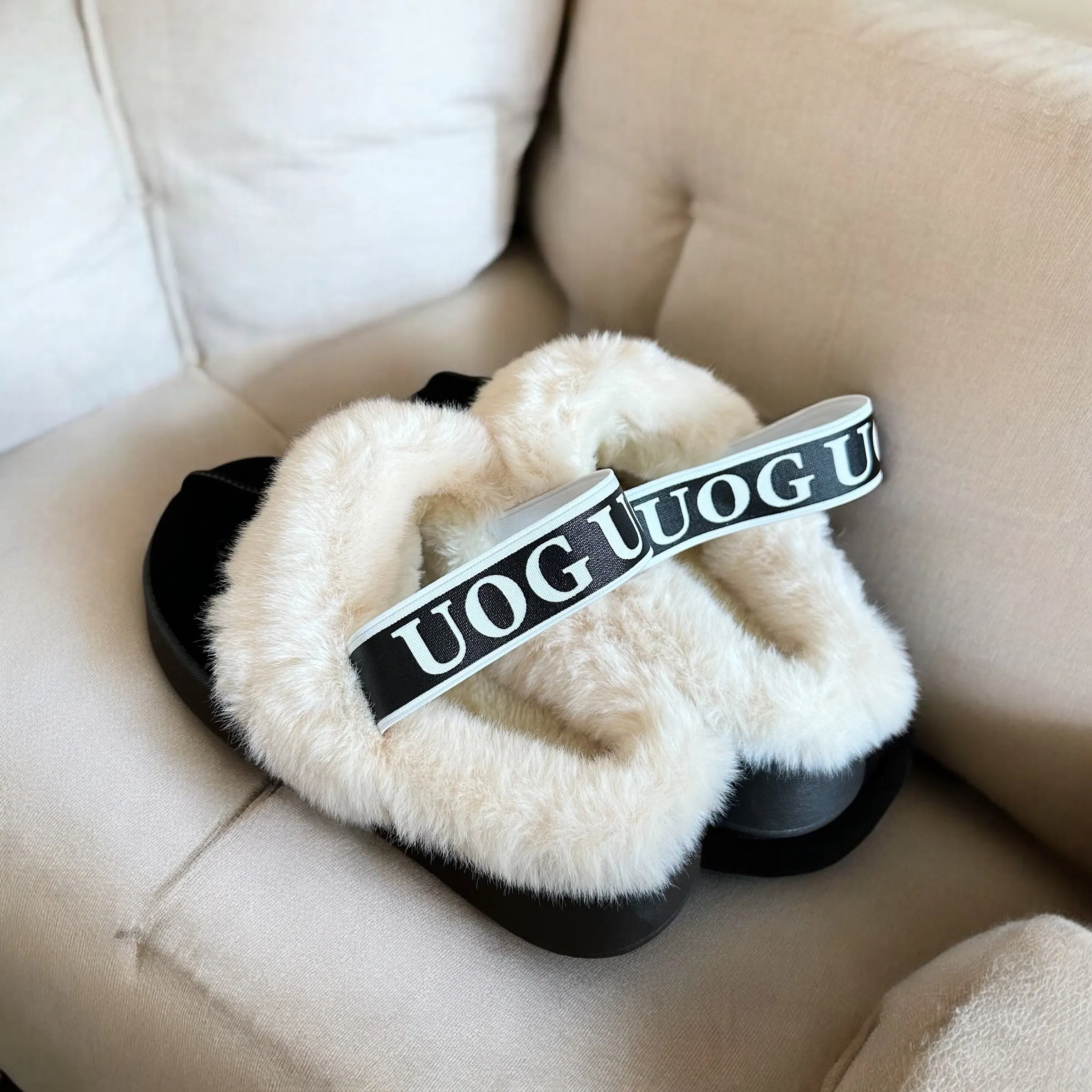 Uog Cozy Plush Fur-Lined Slippers