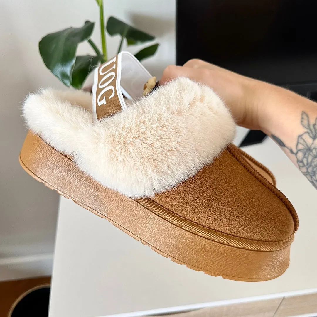 Uog Cozy Plush Fur-Lined Slippers