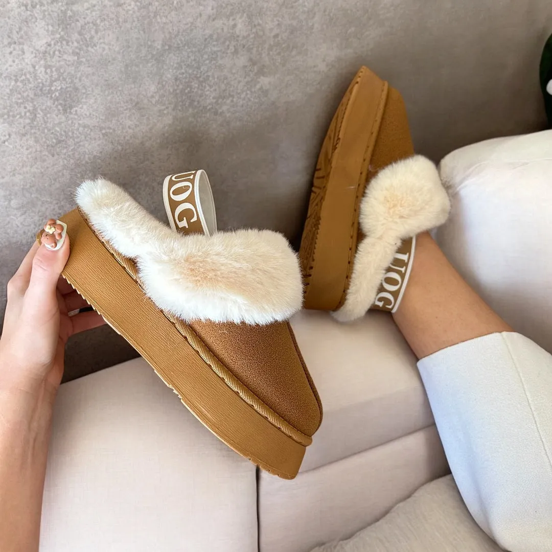 Uog Cozy Plush Fur-Lined Slippers
