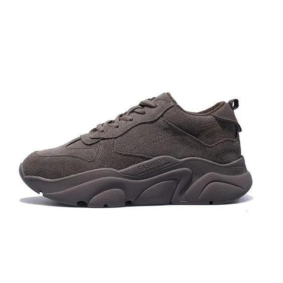 Velvet Platform Dad Sneaker Shoes