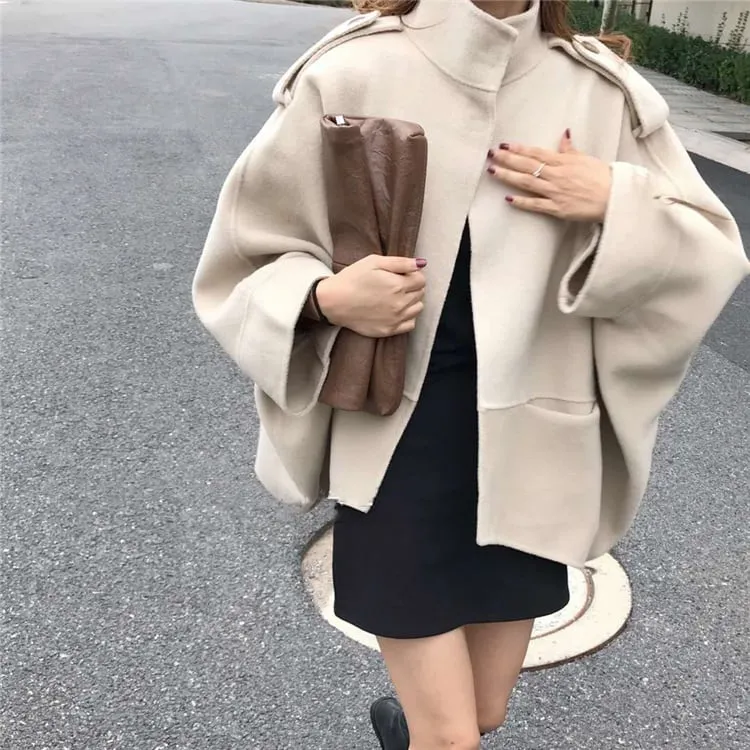 Vintage Christmas Batwing Cape Coat