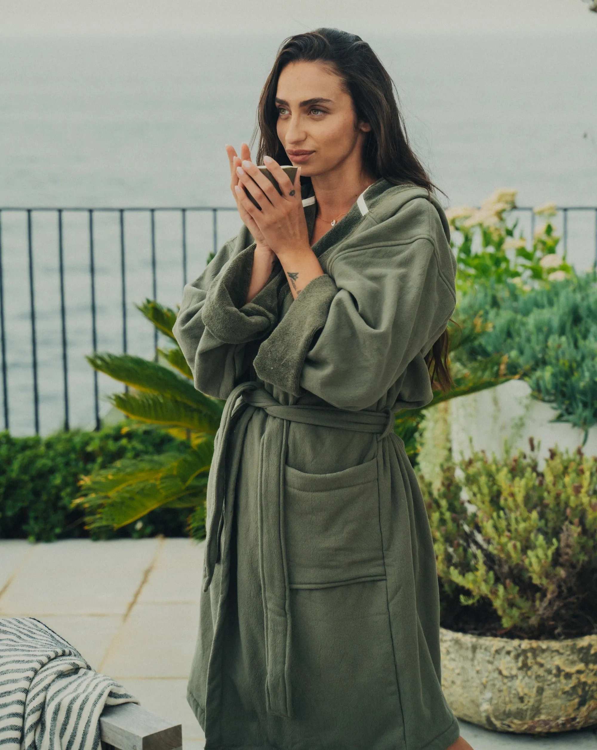 Vintage Wash Robe | Olive