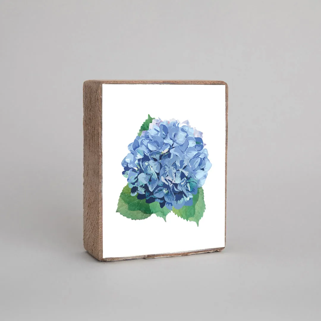 Watercolor Hydrangea Decorative Wooden Block
