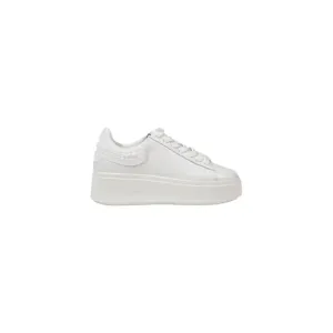 White Leather Platform Sneaker