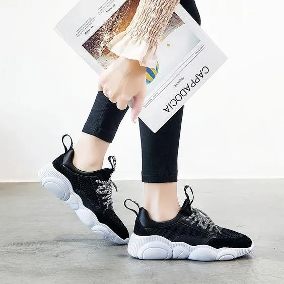Women's Cute Comfortable Low Cut Mesh Sneaker Shoes